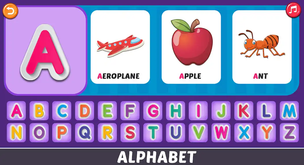 Play Learn ABC, Numbers, Colors and Shapes for Kids as an online game Learn ABC, Numbers, Colors and Shapes for Kids with UptoPlay