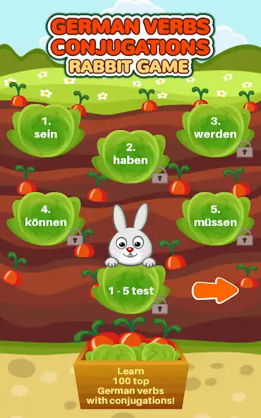 Play Learn German Verbs Forms: Rabbit Grammar Game  and enjoy Learn German Verbs Forms: Rabbit Grammar Game with UptoPlay