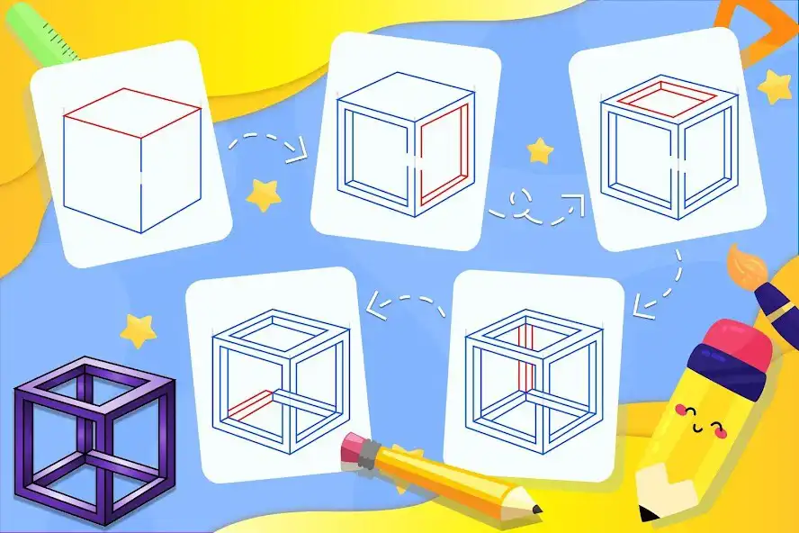 Play Learn How to Draw 3D Shapes as an online game Learn How to Draw 3D Shapes with UptoPlay