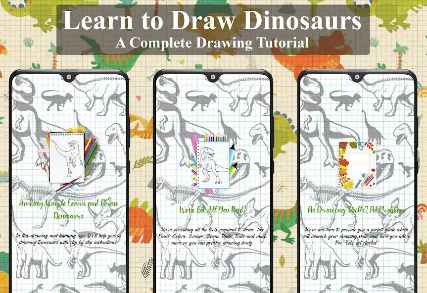 Play Learn How to Draw Dinosaurs  and enjoy Learn How to Draw Dinosaurs with UptoPlay