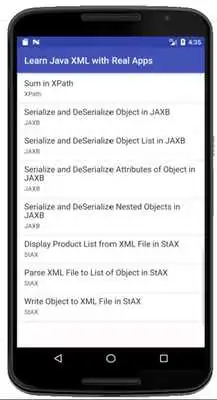 Play Learn Java XML with Real Apps