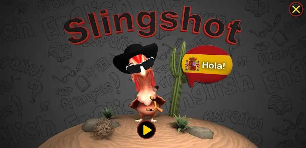 Play Learn Spanish Words Slingshot  and enjoy Learn Spanish Words Slingshot with UptoPlay