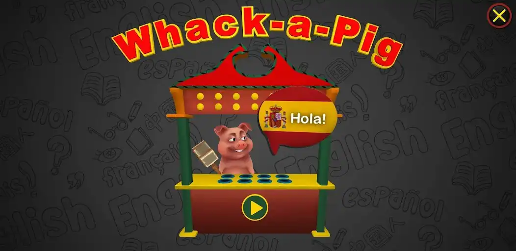 Play Learn Spanish Words WhackaPig  and enjoy Learn Spanish Words WhackaPig with UptoPlay