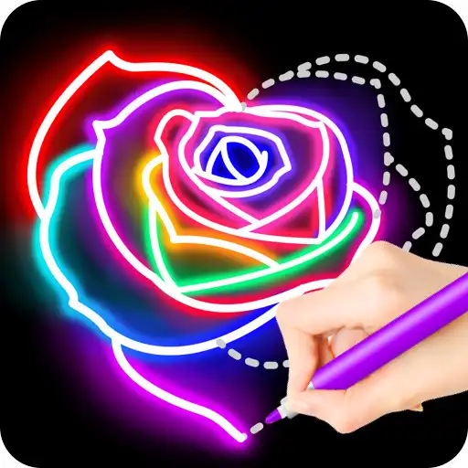 Free play online Learn To Draw Glow Flower  APK