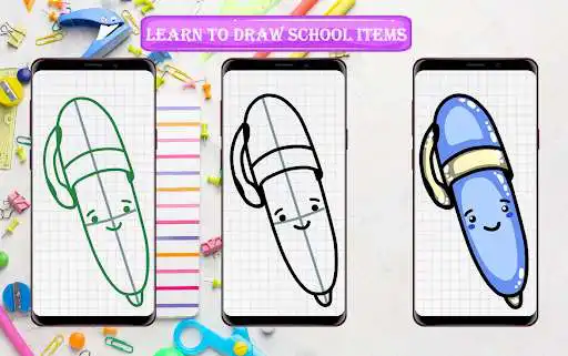 Play Learn To Draw School Supplies as an online game Learn To Draw School Supplies with UptoPlay