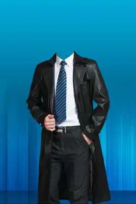 Play Leather Coat of Man Photo Suit