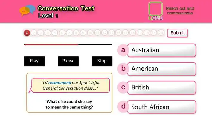 Play LICMU Conversation Test