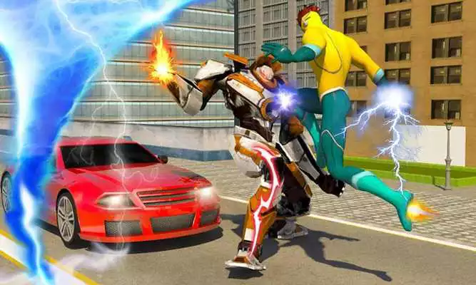 Play Lightning Flash Hero Speed Robot Transformation