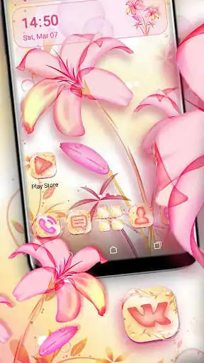 Play Lily Pink Launcher Theme  and enjoy Lily Pink Launcher Theme with UptoPlay