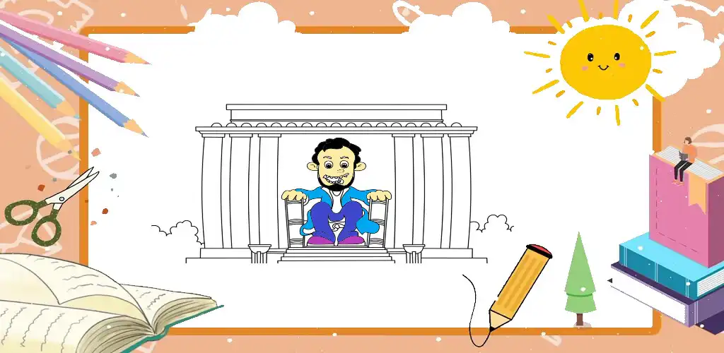 Play Lincoln Memorial Coloring Book  and enjoy Lincoln Memorial Coloring Book with UptoPlay