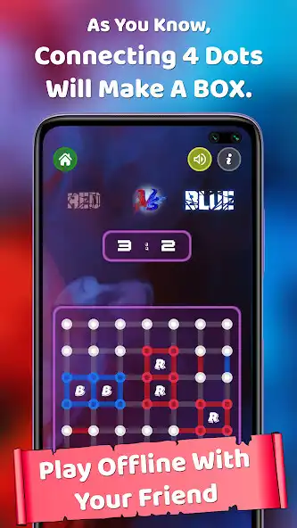 Play Line2Box : Dots and Boxes Game as an online game Line2Box : Dots and Boxes Game with UptoPlay