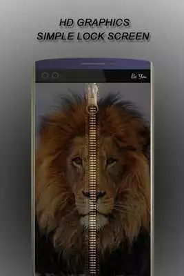 Play Lion Zipper Screen Lock