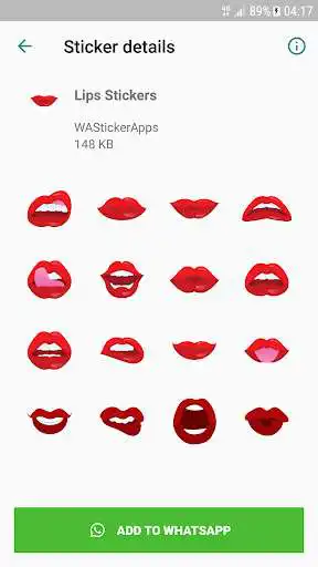 Play Lips Stickers - WAStickerApps as an online game Lips Stickers - WAStickerApps with UptoPlay