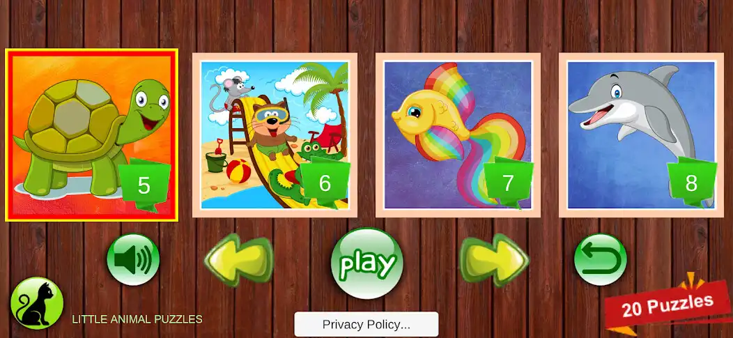 Play Little Animal Puzzles as an online game Little Animal Puzzles with UptoPlay