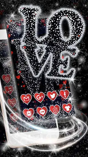 Play Live Glitter Love Launcher Theme HD Wallpapers as an online game Live Glitter Love Launcher Theme HD Wallpapers with UptoPlay