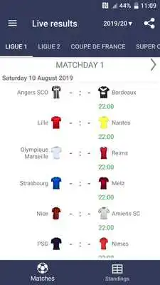 Play Live Scores for Ligue 1 Conforama 2019/2020