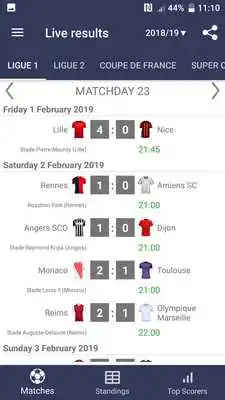 Play Live Scores for Ligue 1 Conforama 2019/2020