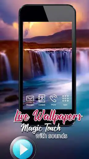 Play Live Wallpaper Magic Touch With Sounds Waterfall  and enjoy Live Wallpaper Magic Touch With Sounds Waterfall with UptoPlay