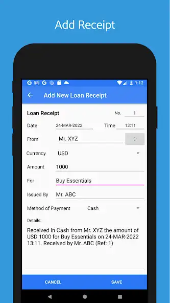 Play Loan Receipt as an online game Loan Receipt with UptoPlay