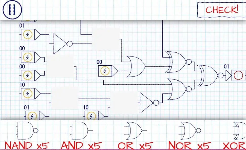 Play Logic Gates - Electronic Simulator and learning! as an online game Logic Gates - Electronic Simulator and learning! with UptoPlay