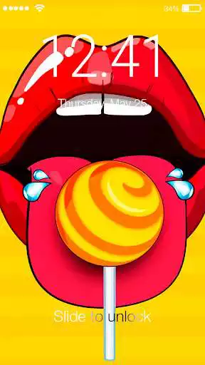 Play Lollipop Sweet Candy Lips Cute Screen Lock  and enjoy Lollipop Sweet Candy Lips Cute Screen Lock with UptoPlay