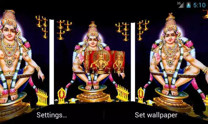 Play Lord Ayyappan 3D LiveWallpaper