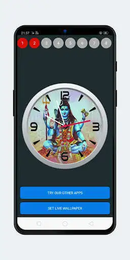 Play Lord Shiva Analog Clock Live Wallpapers as an online game Lord Shiva Analog Clock Live Wallpapers with UptoPlay