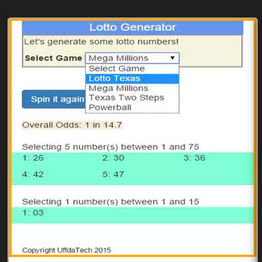 Play Lotto generator APK