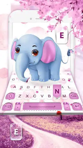 Play Lovely Elephant - Keyboard Theme as an online game Lovely Elephant - Keyboard Theme with UptoPlay