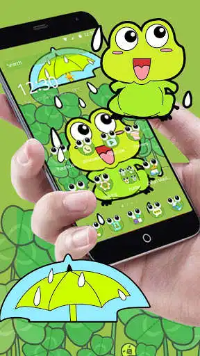 Play Lovely Frog Big Eye Raindrop Cartoon Theme  and enjoy Lovely Frog Big Eye Raindrop Cartoon Theme with UptoPlay