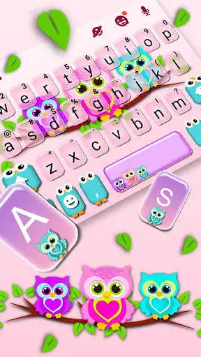 Play Lovely Owls Keyboard Theme as an online game Lovely Owls Keyboard Theme with UptoPlay