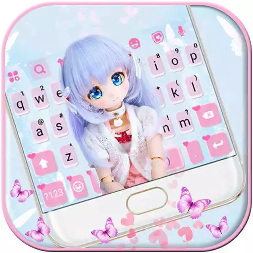 Play Lovely Pastel Doll Keyboard Background APK