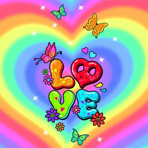 Play Lovely Peace Heart - Wallpaper APK