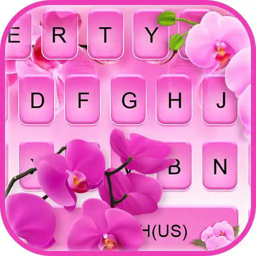 Play Lovely Pink Orchid Flowers Keyboard APK