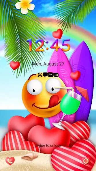 Play Lovely Summer Emoji- Wallpaper as an online game Lovely Summer Emoji- Wallpaper with UptoPlay