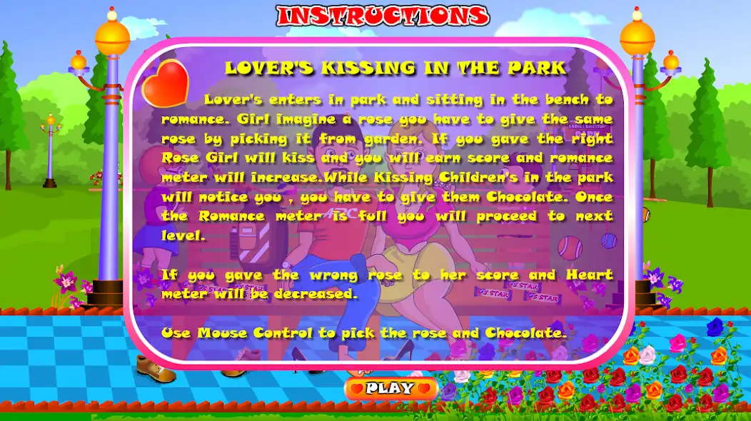 Play Lover Kissing in the Park - Kissing Game as an online game Lover Kissing in the Park - Kissing Game with UptoPlay