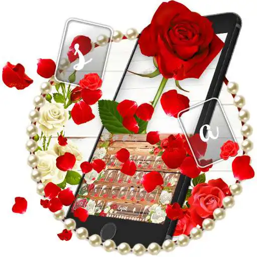 Free play online Love Roses Keyboard APK