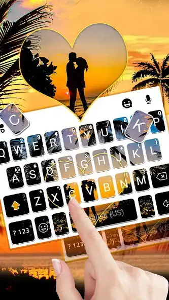 Play Lovers at Sunset Beach Keyboard Theme as an online game Lovers at Sunset Beach Keyboard Theme with UptoPlay