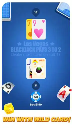 Play Lucky BlackJack 21: Free Card Game as an online game Lucky BlackJack 21: Free Card Game with UptoPlay