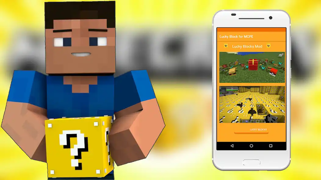 Play Lucky Block Mod Minecraft PE as an online game Lucky Block Mod Minecraft PE with UptoPlay