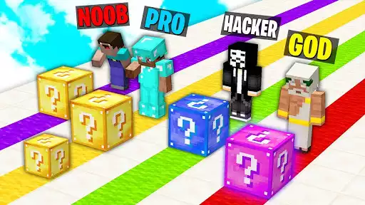 Play Lucky Block Race Map for mcpe  and enjoy Lucky Block Race Map for mcpe with UptoPlay