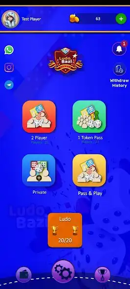 Play Ludo Bazi : Ludo Game Real Win as an online game Ludo Bazi : Ludo Game Real Win with UptoPlay