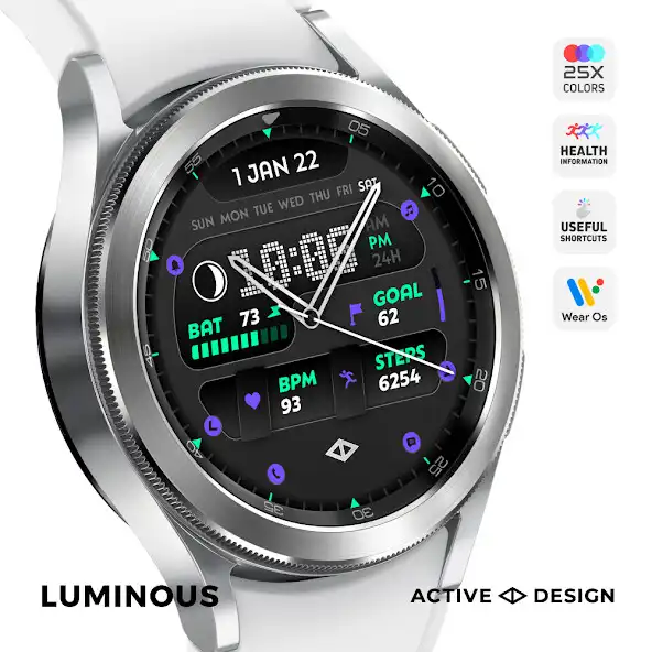 Play Luminous: Hybrid Watch Face  and enjoy Luminous: Hybrid Watch Face with UptoPlay