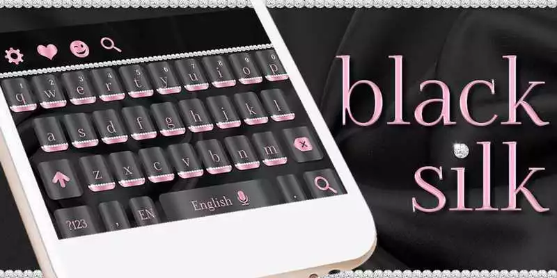 Play Luxury Black Silk Keyboard Theme