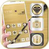 Free play online Luxury Gold Launcher Black Glitter Theme APK