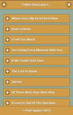 Play Lyrics of Celine Dion