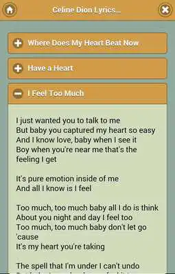 Play Lyrics of Celine Dion