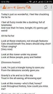 Play Lyrics of Gravity Falls