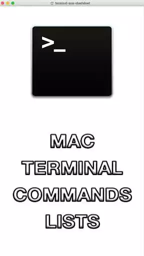 Play MAC Terminal Commands Lists  and enjoy MAC Terminal Commands Lists with UptoPlay