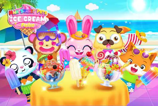 Play Main Street Pets Ice Cream Shop DIY Yummy Desserts as an online game Main Street Pets Ice Cream Shop DIY Yummy Desserts with UptoPlay